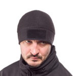 Grid Fleece Winter Hats - Black, One Size